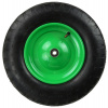 Nafukovacie koleso s ložiskami, otvor 12 mm, priemer 39 cm, šírka 8,5 cm, zelené, s oskou