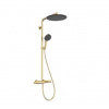 Hansgrohe Raindance Alive S Puro - Sprchový set s termostatom, 21x34 cm, 3 prúdy, leštený vzhľad zlata 24592990
