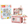LEAN TOYS Kuchynka pre deti s príslušenstvom – ružová