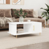 zahrada-XL Konferenčný stolík lesklý biely 90x50x40 cm spracované drevo 829478