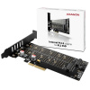 AXAGON PCEM2-D, PCIe x4 - M.2 NVMe M-key + SATA B-key slot adaptér, vr. LP PCEM2-D