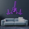 LED neon - Gitara EKG 100x82cm Farba neónu: 11 FIalová, Šírka neónu: 100cm, Orez neónu: Cut to Shape (výrez do tvaru)