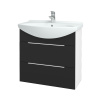 Dreja Umývadlová skrinka TAKE IT SZZ2 75 - N01 Biela lesk / Úchytka T05 / N03 Graphite