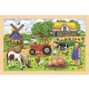 GOKI Drevené puzzle Farma pána Millera 24 dielikov