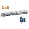 Fréza valcová čelná 6x24mm 4bř. HSS Co8 Weldon, DIN844, Typ N 141218.060