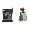 Ascaso Steel DUO PID PLUS, Black&Wood + Eureka Mignon Single Dose, White & Oak