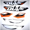 KTM DUKE 125 200 390 nálepky s dyhou