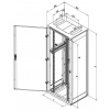 Triton 19' rozvádzač stojanový 42U/800x600 plechové dvere RAL7035, šedý