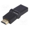 Adaptér HDMI 1.4 HDMI vidlice,HDMI otočná vidlice ±90° černá
