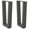 zahrada-XL Nohy konferenčného stolíka v tvare V, 2 ks, antracitové, 28 x (42-43,3) cm, oceľ 4012622