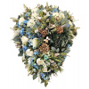 Luxusný smútočný veniec borovicový exclusive peonie pivonky, hortenzie a doplnky 100cm x 80cm