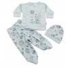 Detský komplet - Detská sada ELEBEBEK 56 NAVY BLUE, MULTI -COLED 3 PCS. (Sada Layette pre novorodenca 56 set 3 ks.)