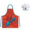 BrandMac Detská zástera s čiapkou Spiderman Super Hero