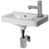 Jika Cubito - Umývadielko s prepadom 450 mmx250 mm, otvor na batériu vpravo, biela H8114240001061