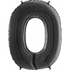 Grabo Nafukovací balónik číslo 0 čierny 66 cm