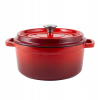 Hrniec, kastrol - Liatinový hrniec 4.3L vintage kuchyňa-červená (Hrniec, kastrol - Liatinový hrniec 4.3L vintage kuchyňa-červená)