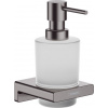 Hansgrohe AddStoris, dávkovač tekutého mydla, kartáčovaný čierny chróm, HAN-41745340