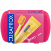 Curaprox Travel Set zubná kefka + CPS medzizubné kefky 2 ks + zubná pasta 10 ml darčeková sada, magenta