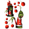 Výtlač na tortu cukrová hmota CUKROVÁ TLAČ GRINCH ČERVENÉ BOMBIČKY