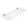 Nimco Bormo Polička s frézovanými otvormi, dĺžka 30 cm, matný plexiglass/chróm BR X330-26