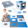FunPlay FP-4506 Penové puzzle 60x60x1cm 9 ks sivo-modrá