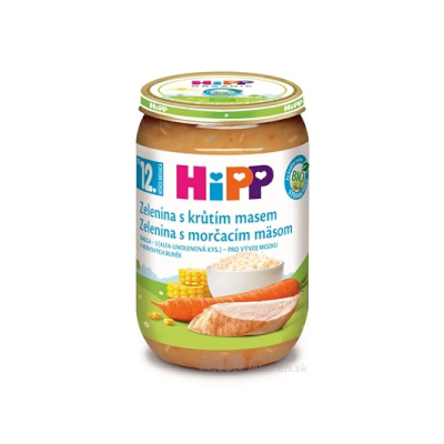 HiPP BIO Zelenina s morčacím mäsom príkrm-kompletný pokrm (od 12. mesiaca) 1x220 g