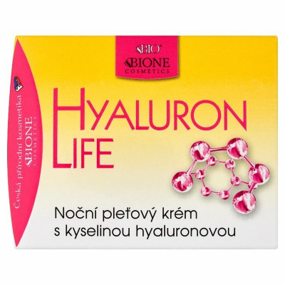 Bione Cosmetics Bio Hyaluron Life nočný pleťový krém s kyselinou hyalurónovou 51 ml