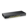 Zyxel Zyxel GS1915-8EP, 8-port GbE PoE Smart hybrid mode Switch, standalone or NebulaFlex Cloud, 60 Watt 802.3at, desktop, fan