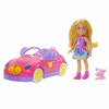 Barbie: kabriolet s medvedíkom Chelsea Baba Barbie