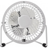 NEDIS mini ventilátor / priemer 10 cm / výkon 3 W / napájanie cez USB / kábel 1 m / kovový / biely