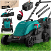 Elektrická kosačka na trávu Tokachi Razor 3 s výkonom 2000 W, indukčná, 33 cm, košom 30 l, nastaviteľnou výškou. (ELEKTRICKÁ KOSAČKA NA TRÁVU S NASTAVENÍM 25-65 PRE TRÁVU 33 CM VÝKONNÁ ĽAHKÁ 2x NÔŽ 20