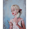 Fashionista - Akad. mal. Igor Navrotskyi, originálny, ručne maľovaný obraz L (do veľkosti 95x95cm) Viac farieb