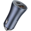 Baseus Rýchlonabíjačka do auta Golden Contractor Pro Dual USB+USB-C 40W tmavo šedá CCJD-0G