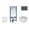 GEBERIT - Duofix Set předstěnové instalace, klozetu Oudee a sedátka softclose, tlačítko Sigma30, matná černá/černá SANI11CA5104B