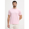 Bavlnené tričko United Colors of Benetton pánske, ružová farba, jednofarebné, 3M4WU1088 XL