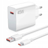 NABÍJAČKA PRE RÝCHLE NABÍJANIE PRE XIAOMI 6A 45W 33W 30W 1M TYPE-C