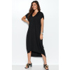 Numinou Dlouhé asymetrické šaty NU387 - černé Čierna S/M