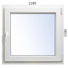 Plastové okno 1100x1100 OS ALUPLAST 7000 - Trojsklo