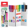 Prémiová vláknová fixka - Stabilo Pen 68 - Zick-Zack deskset 18 farieb
