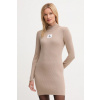 Šaty Calvin Klein Jeans LV047D308G béžová XXS