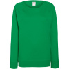 Fruit of the Loom Mikina Lady-Fit LW Raglan Sweat, raglánová, dámská COT16214652000-kelly green XS Zelená kelly