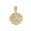 Ewena Ocelový přívěsek Mercedes Gold GL391 + dárkové balení