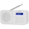 Denver DAB-42 vreckové rádio DAB+, FM funkcia alarmu biela; 111111000440
