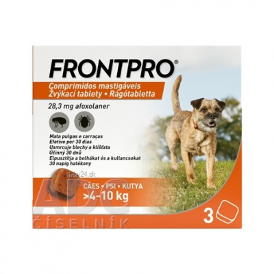 Frontpro 4 - 10 kg 28,3 mg 3 žuvacie tablety