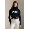 Bavlnený sveter Polo Ralph Lauren tmavomodrá farba, s rolákom, 211972136 L