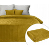 Prikrývka na posteľ - Eurofirany Eurofirany iba 210 x 170 cm odtieňov žltej (Napájaný horčičný velor Bedspread 210x170)