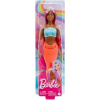 BARBIE syrenka červený chvost tmavo ružové vlasy HRR04