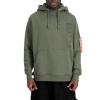 Alpha Industries EMB Hoody pánska mikina Dark Olive Veľkosť: XL, Farba: zelená
