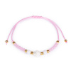 Náramok shamballa s perleťou a brúsenými korálkami - ružová sv.