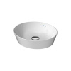 DURAVIT Cape Cod oválne umývadlo na dosku bez otvoru, bez prepadu, 400 x 360 mm, biela matná, s povrchom WonderGliss, 23284032001
